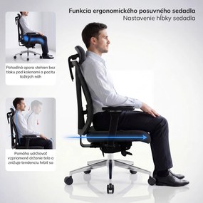 Ergonomická kancelárska stolička tmavosivá VECTOR
