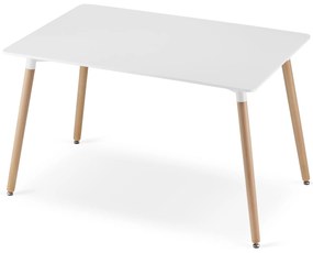 Jedálenský set 1 + 4, stôl ADRIA 120x80cm biely + stoličky BALI MARK čierna