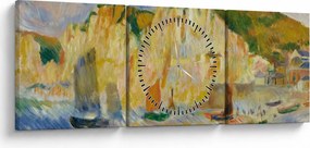 Obraz - Auguste Renoir, Sea and Cliffs, reprodukcia (s hodinami) (90x30 cm)