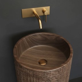 Rea Rossana, voľne stojace umývadlo 395×395×855 mm, hnedá matná, REA-U0605