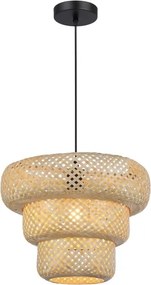 Závesný luster na lanku TULUM 1xE27/15W/230V pr. 35 cm bambus