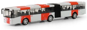 RAPPA Kovový kĺbový autobus DPP - PID Praha červený, 18 cm
