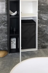 Sapho Sapho, Látkový kôš na bielizeň 310x570x230mm, suchý zips, čierna, UPE600B