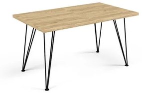 Jedálenský stôl SONIA 120 cm - dub artisan/čierna