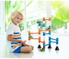 Migoga Marble Run - guľôčková dráha - transparentná - 45 ks