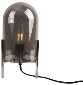 LEITMOTIV Sada 2 ks Stolná lampa Glass Bell šedá ∅ 16 × 30 cm