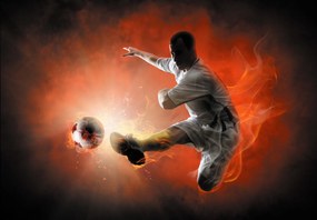 Fototapeta - Futbalový hráč (147x102 cm)