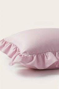 Saténová obliečka na vankúš RUFFY PREMIUM púdrová Rozmer: 50x70 cm