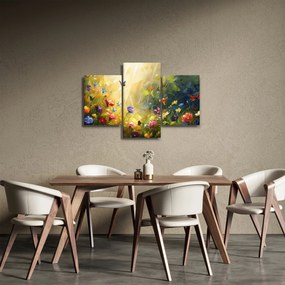 Obraz - Jarná kvetinová lúka, maľba (90x60 cm)