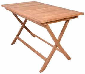 Jedálenský stôl DIVERO masívny teak 120 x 70 x 75 cm hnedý