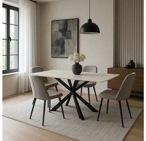 Jedálenský stôl TERRON 200 biely