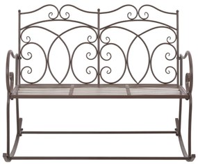 vidaXL Záhradná lavička 104 cm, železo, starožitná, hnedá