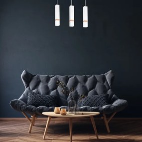 Luster na lanku VIDAR 3xGU10/25W/230V biela