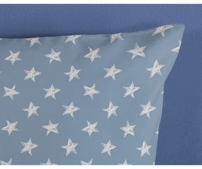 Modré/béžové bavlnené detské obliečky na jednolôžko 140x200 cm Robo – Good Morning