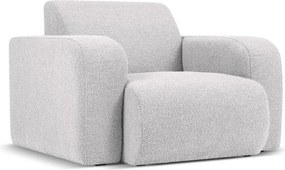 Svetlosivé kreslo z textílie bouclé Molino – Micadoni Home