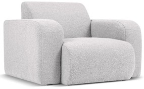 Svetlosivé kreslo z textílie bouclé Molino – Micadoni Home