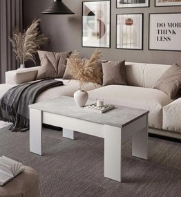 KONFERENČNÝ STOLÍK TIM BIELY RUSTIKAL + BETON