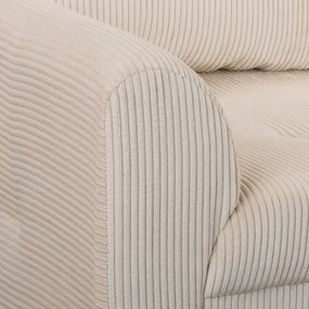 Krémová menčestrová rohová pohovka (pravý roh) Ariella – Ropez