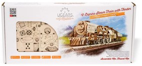 Ugears 3D puzzle Lokomotiva V-Express s vagónem 538 ks