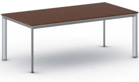 Kancelársky stôl PRIMO INVITATION, sivostrieborná podnož 2000 x 1000 mm, čerešňa