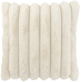 Biely plyšový mäkučký rebrovaný vankúš Soft Gio - 45*45 cm