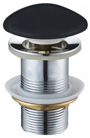 Click/clack zátka MEXEN - bez prepadu - s keramickou hlavou - čierna matná, 79910-85