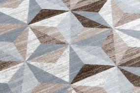Koberec ARGENT - W6096 Trojuholníky béžový / sivý
