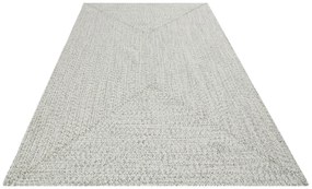 Hanse Home, Kusový koberec Braided 105553 Light Melange – na von aj na doma, 160x230, biela, chodba / predsieň