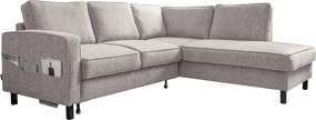 XXXLutz ROHOVÁ SEDAČKA, textil, sivobiela - Sedačky - 001454003216