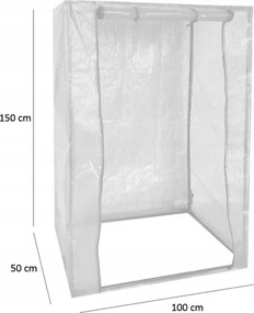 Mini záhradný fóliovník 100 x 50 x 150 cm – fóliovník na sadenice