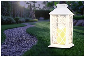 BERGE LED solárny záhradný lampáš biely 2V 35MA