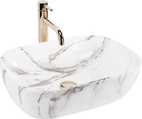 Rea Belinda, umývadlo na dosku 460x320x125 mm, Aiax-mramor, REA-U6596