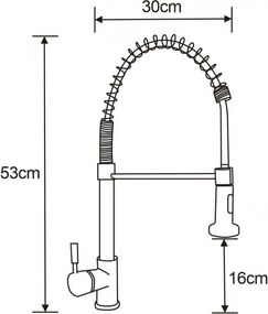 Mexen CLARA - Vysoká batéria/drezová, Inox, 670501-99