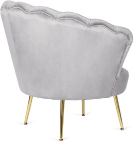 PROXIMA.store - Glamour kreslo ANGEL FARBA: sivá