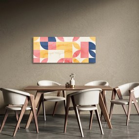 Obraz - Abstrakcia s retro vzormi (120x50 cm)