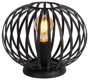 Lucide 78574/25/30 - Stolná lampa MANUELA 1xE27/40W/230V pr. 25,5 cm čierna