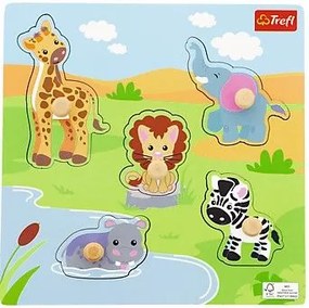 Drevená hračka - Puzzle mini - Safari