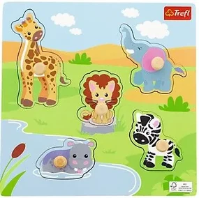 Drevená hračka - Puzzle mini - Safari