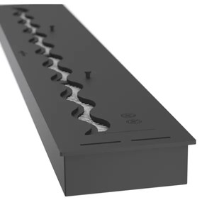 InFire - Vstavaný BIO krb 7,5x120 cm 7kW čierna