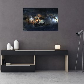 Obraz - Vesmír s hmlovinou (90x60 cm)