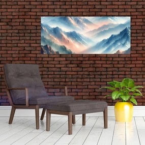 Obraz - Akvarelové hory (120x50 cm)