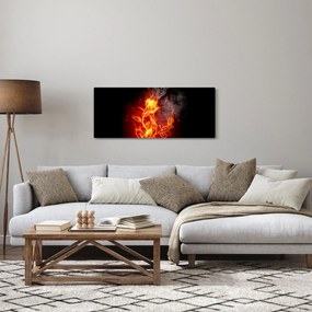 Obraz - Ruže v ohni (120x50 cm)
