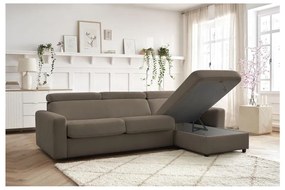 Hnedá rozkladacia rohová pohovka (variabilná) Monaco – Bobochic Paris