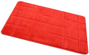 Kúpeľňový koberček Inez Red červený / geometria