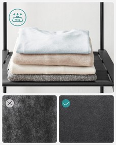 Otevřená šatní skříň Garment černá