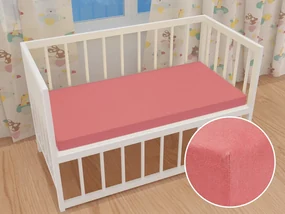 Detské jersey napínacie prestieradlo do postieľky JR-001 Koralové 60 x 120 x 10 cm - do postieľky