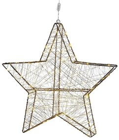 LED vonkajšia závesná hviezda 58 cm strieborná KURULA Beliani