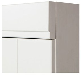 Biela šatníková skriňa z borovicového dreva 77x175 cm Connect – WOOOD