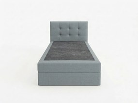 Čalúnená posteľ boxspring DIRELIS TRINITY 90x200 cm sivá Matrac: Matrac Bonell pružinový