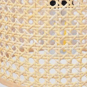 Luster na lanku ALBA 1xE27/15W/230V pr. 45 cm ratan/čierna